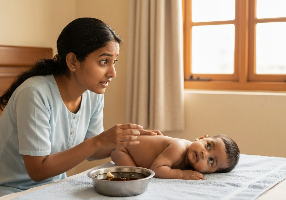 Ajwain, Lahsun & Sarson Malish Oil: Is It Safe for Baby?