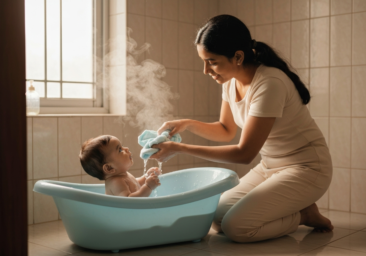 Baby Ko Nahlane Ka Sahi Tarika: Ek Saaf Guide