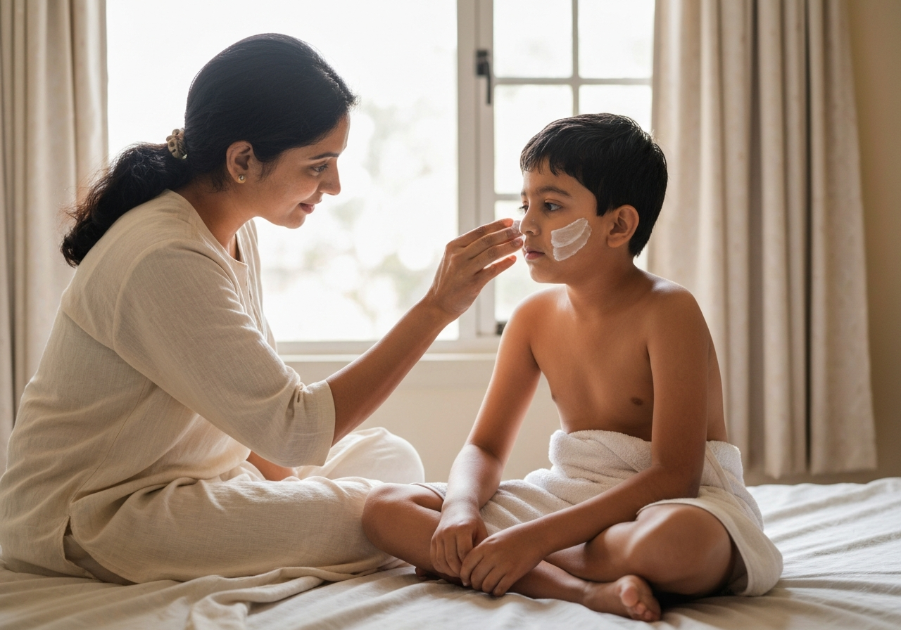 Dry White Patches on Your Child? A 3-Step Daily Routine