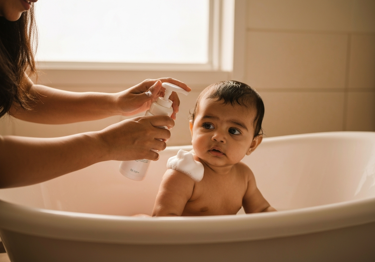 Foaming Body Wash for Babies: What to Look For and Avoid