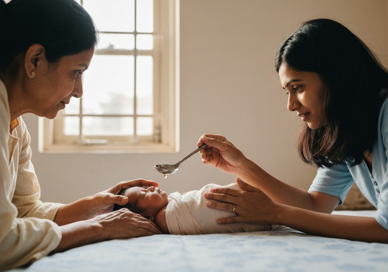 Oil in a Baby's Nose and Ears: The Tradition and the Risk