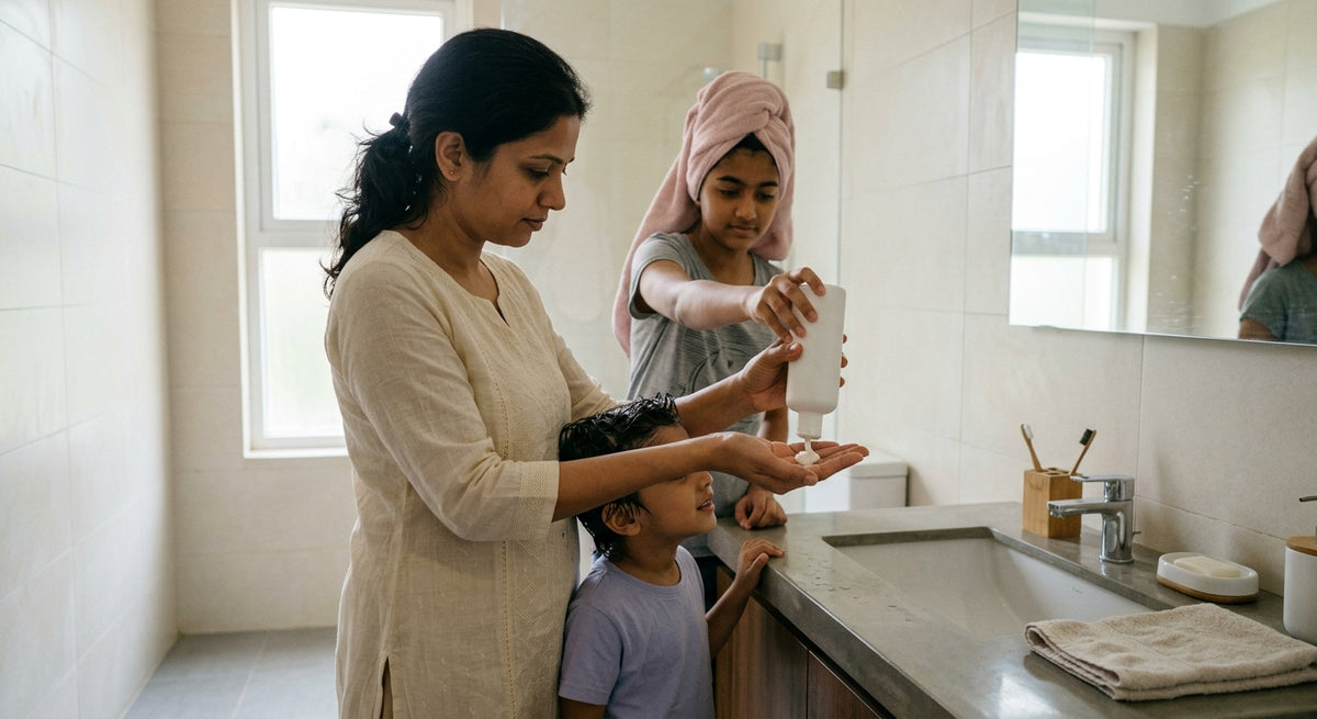 One Shampoo for the Whole Family: Ages 0-16 and Mums
