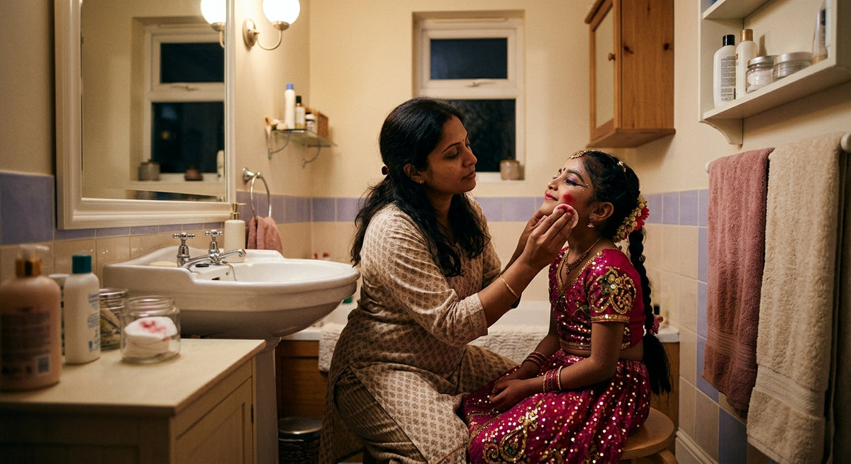 Removing Annual Day Stage Makeup From Kids' Skin Safely