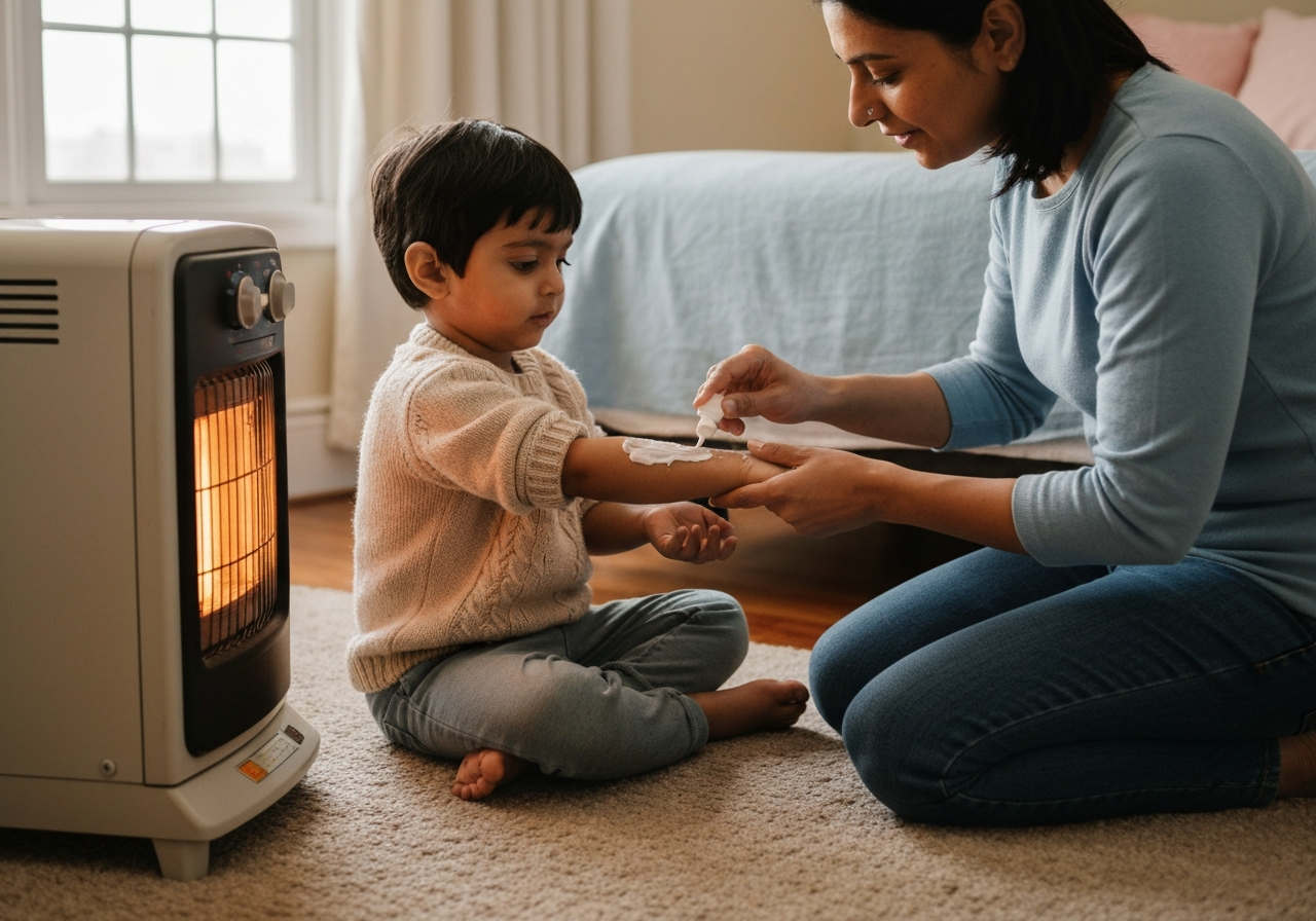 Room Heaters & Kids' Cracked Winter Skin: Myths vs Facts