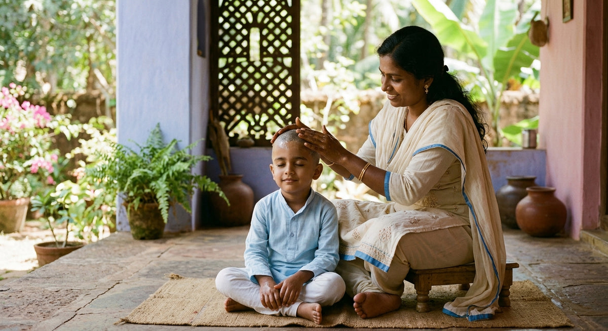 Temple Mundan at 5 or 8: Scalp Care and Regrowth Routine