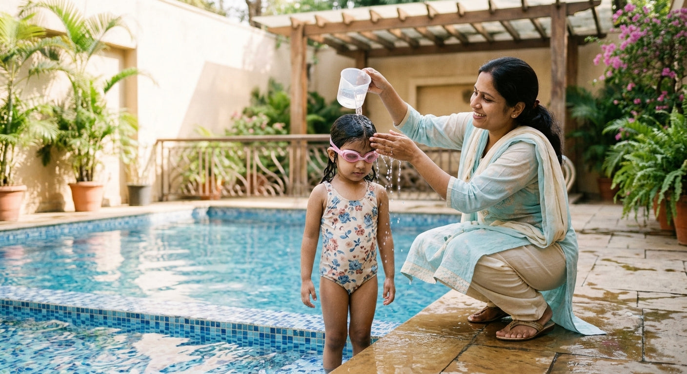 Should Your Child Wet Their Hair Before the Pool?