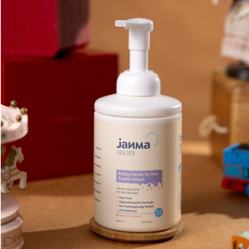 Janma Head to Toe Baby foam Wash 400ML | Infant Foam Wash — image 2