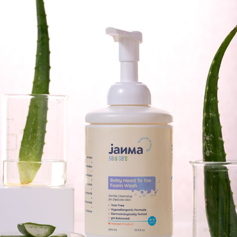 Janma Head to Toe Baby foam Wash 400ML | Infant Foam Wash