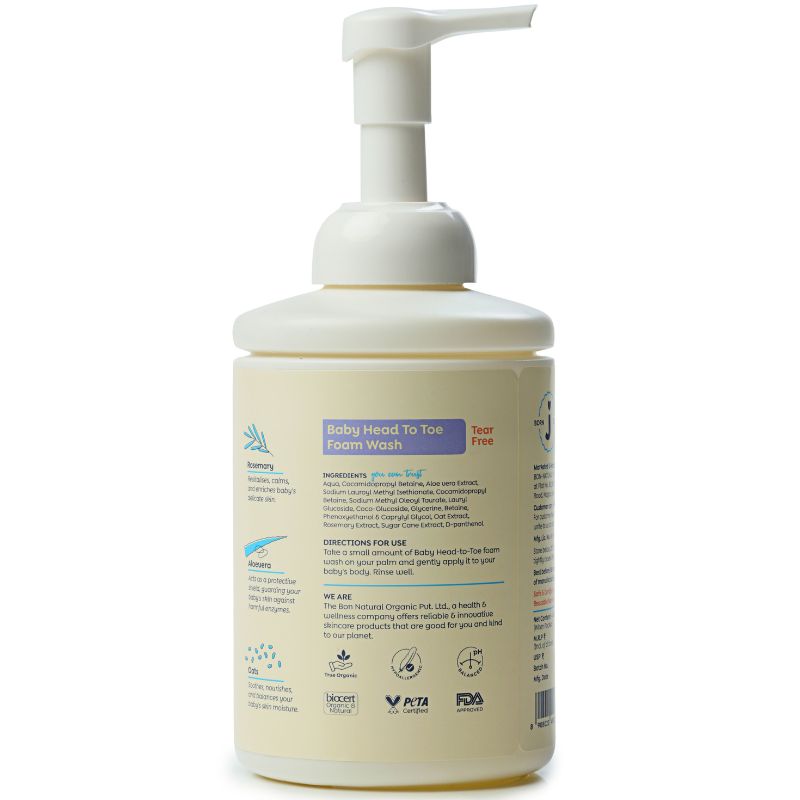 Janma Head to Toe Baby foam Wash 400ML | Infant Foam Wash