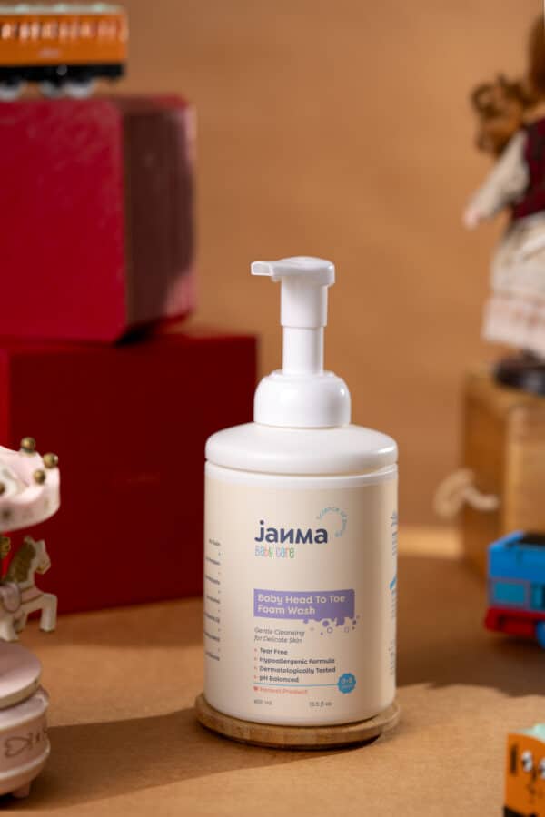 Janma Head to Toe Baby foam Wash 400ML | Infant Foam Wash